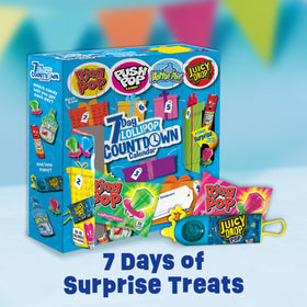 Bazooka Countdown Calendar packaging wrap emphasizes shelf-stable fun ready to gift