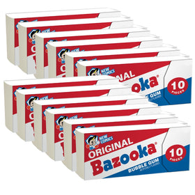 Bazooka wallet pack bubble gum for on-the-go snacking.