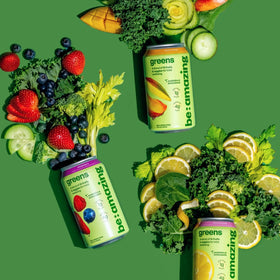 Be Amazing Greens on-the-go packaging demonstrating convenient healthy choice.