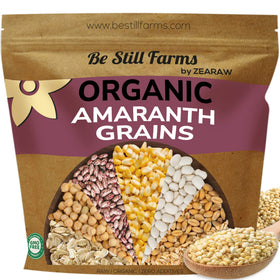 Be Still Farms Amaranth grain bulk bag front showing organic packaging for versatile use.