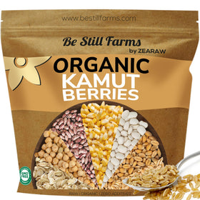 Be Still Farms Kamut Wheat Berries bulk pack, ideal for bulk cooking and pantry storage