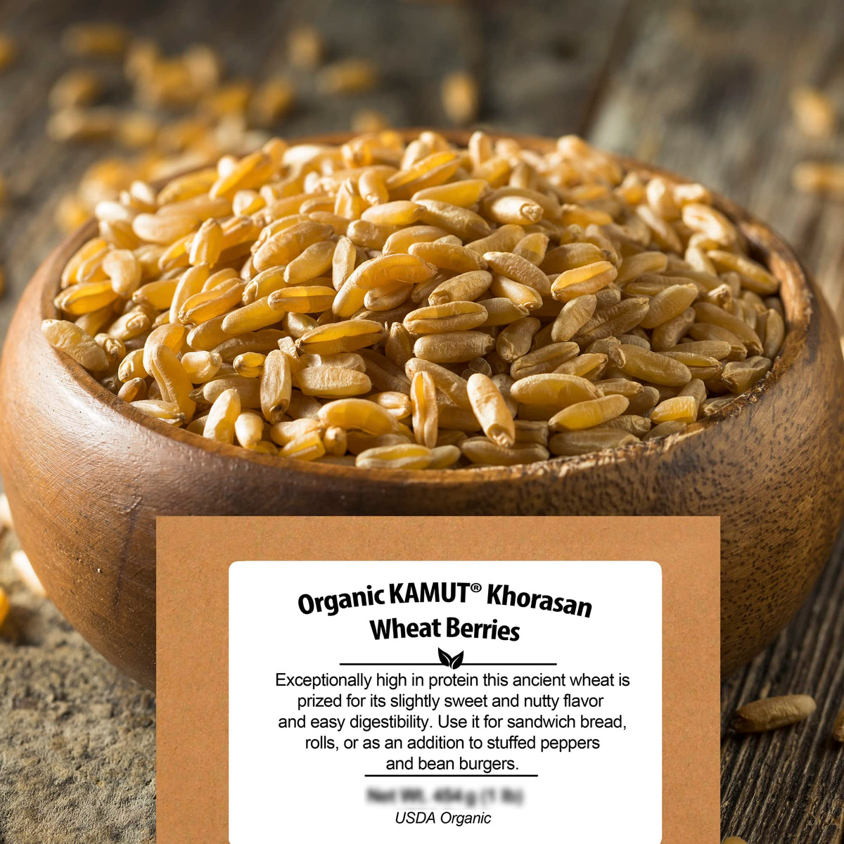 Be Still Farms Kamut Wheat Berries fiber-rich, supports hearty vegan meals