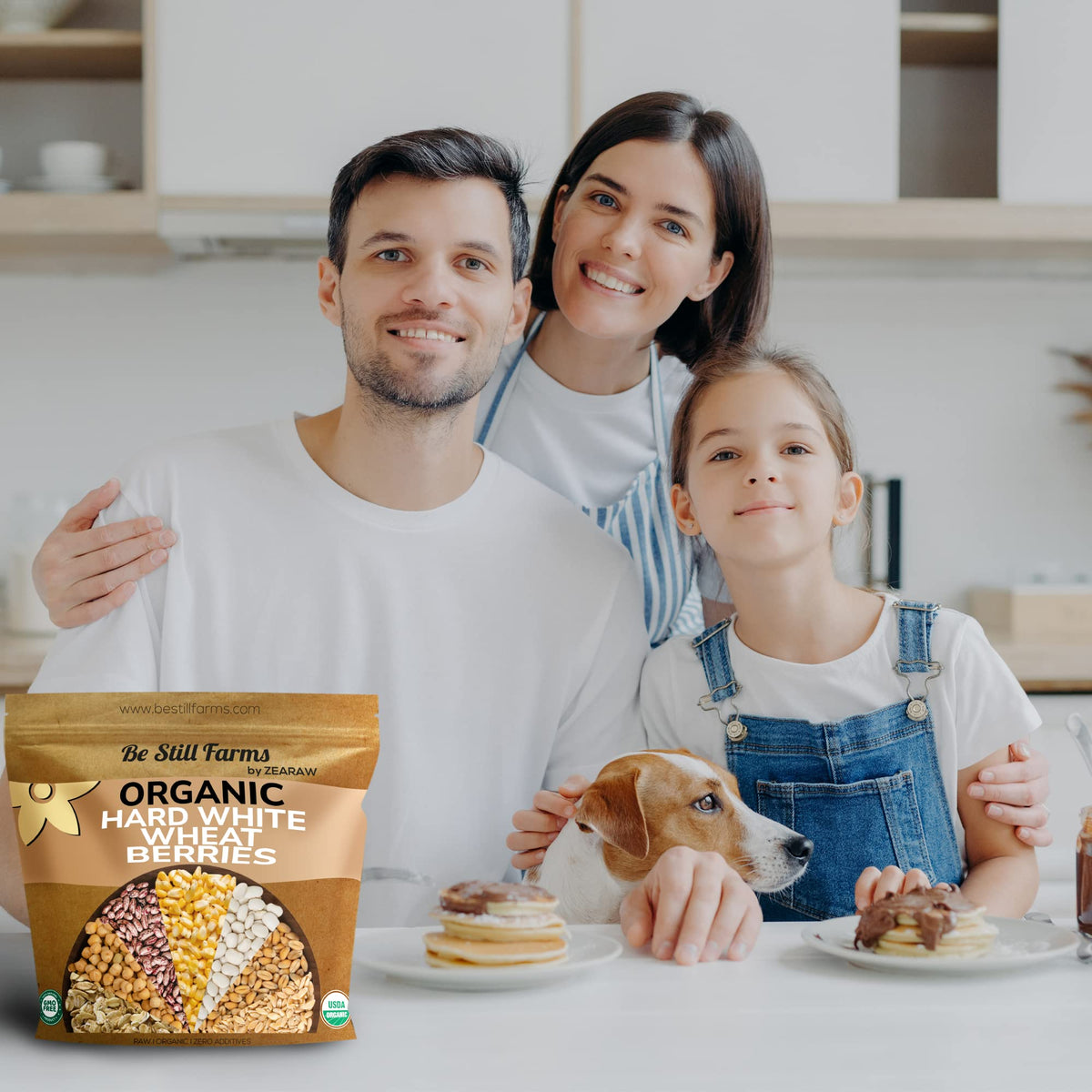 Be Still Farms organic non-GMO vegan-friendly wheat berries for healthy meals.