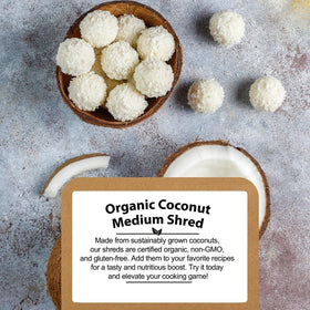 Be Still Farms shredded coconut in granola mix for fiber and flavor