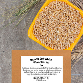 Banana bread batter with Be Still Farms wheat berries.