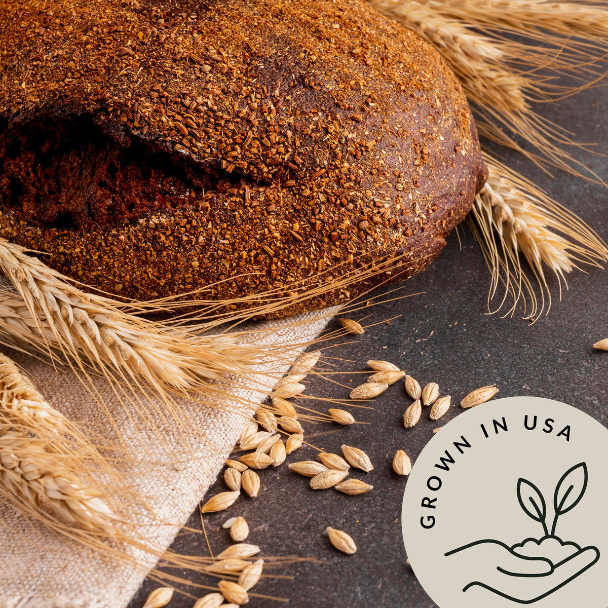 Ground Be Still Farms wheat berries into flour for baking.