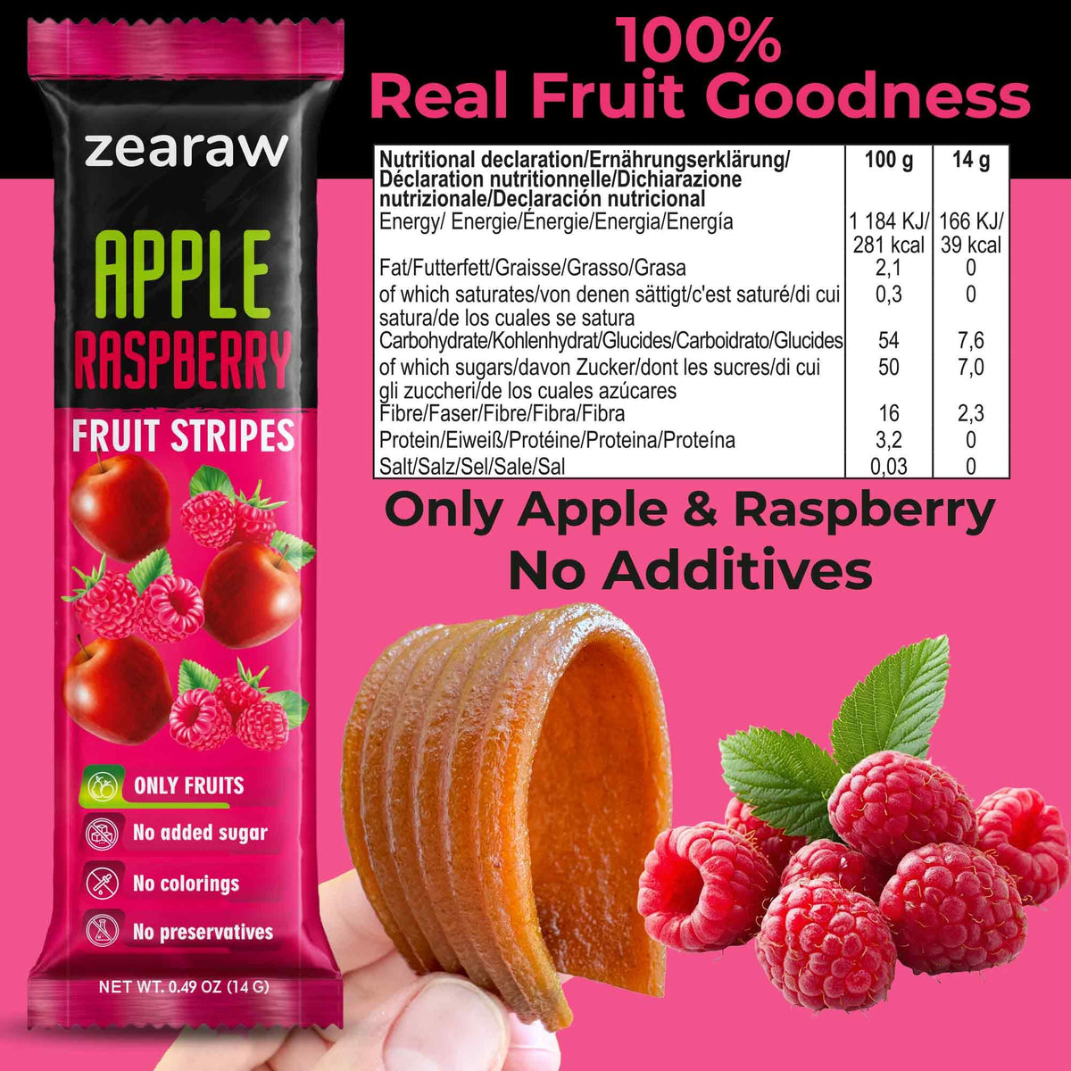 Be Still Farms ZEARAW apple-black-currant fruit leather close-up, convenient on-the-go snack