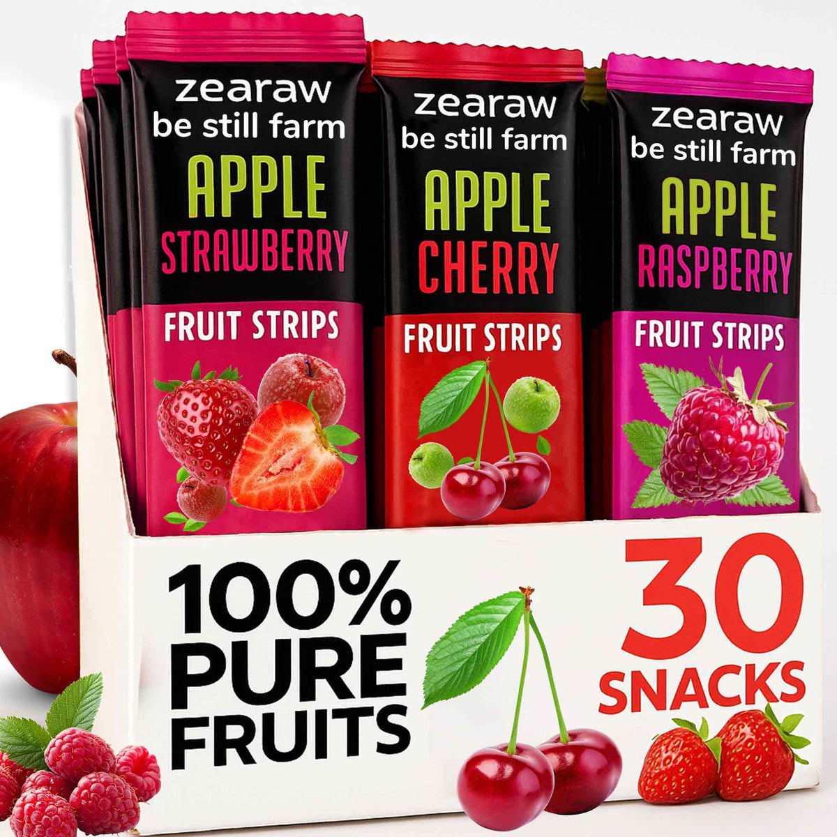 Be Still Farms ZEARAW apple-cherry-bars gluten-free and convenient for on-the-go snacking.