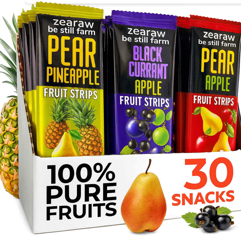Be Still Farms ZEARAW apple-pear fruit leather for quick on-the-go energy.