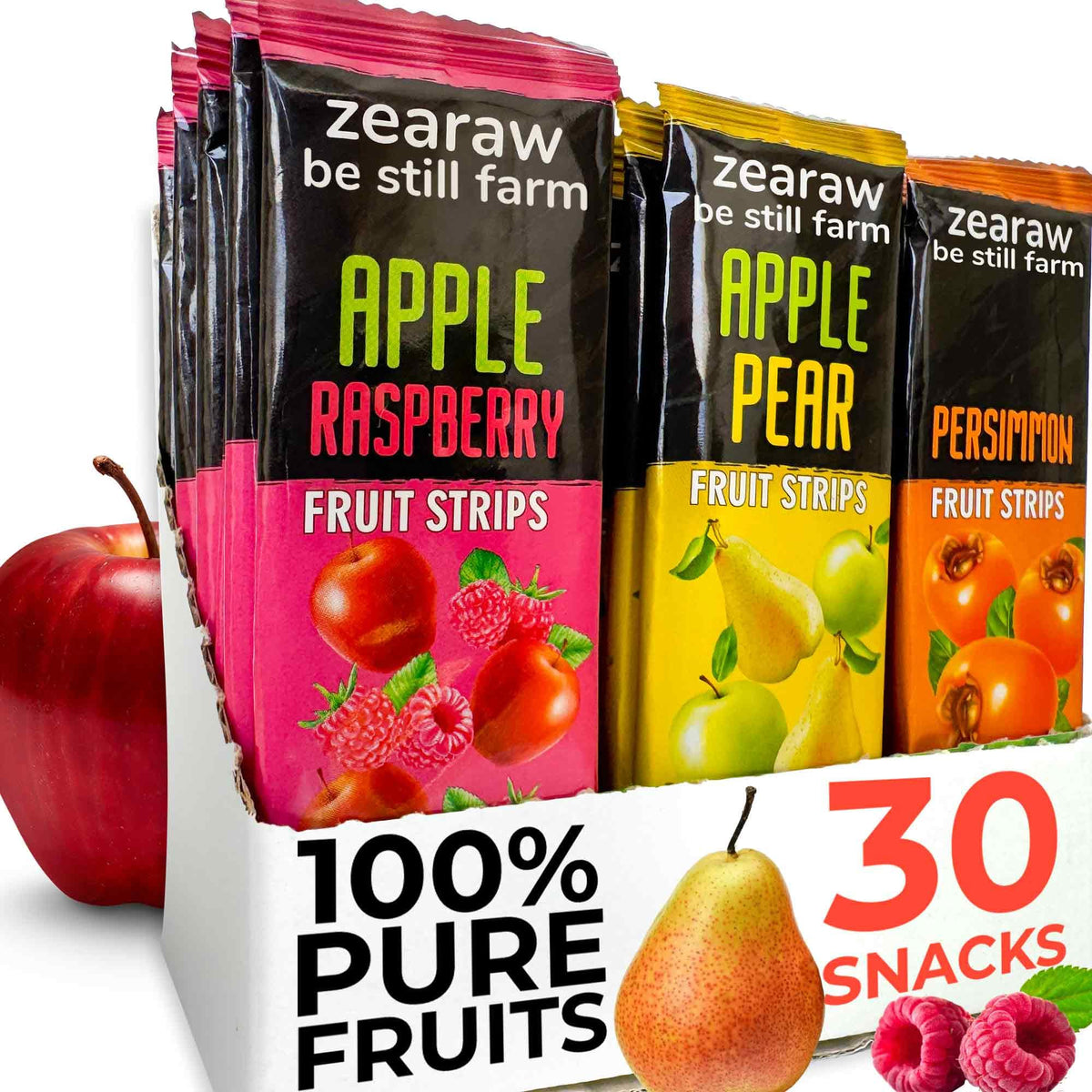 Be Still Farms ZEARAW apple-pear fruit leather, portable healthy snacking on the go
