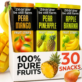 Be Still Farms ZEARAW Pear-Mango fruit leather for a gluten-free, fiber-rich snack on the go