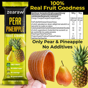 Be Still Farms ZEARAW pineapple fruit strips with tropical flavor in a portable pack.