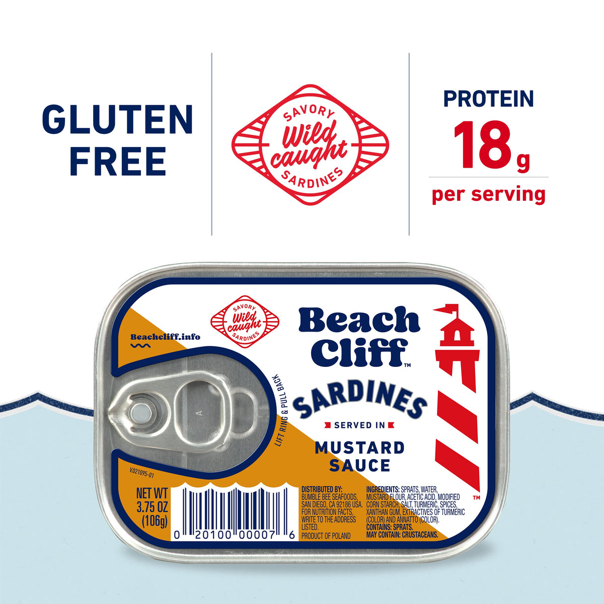 Beach Cliff sardines in mustard sauce served with pasta for easy dinners.