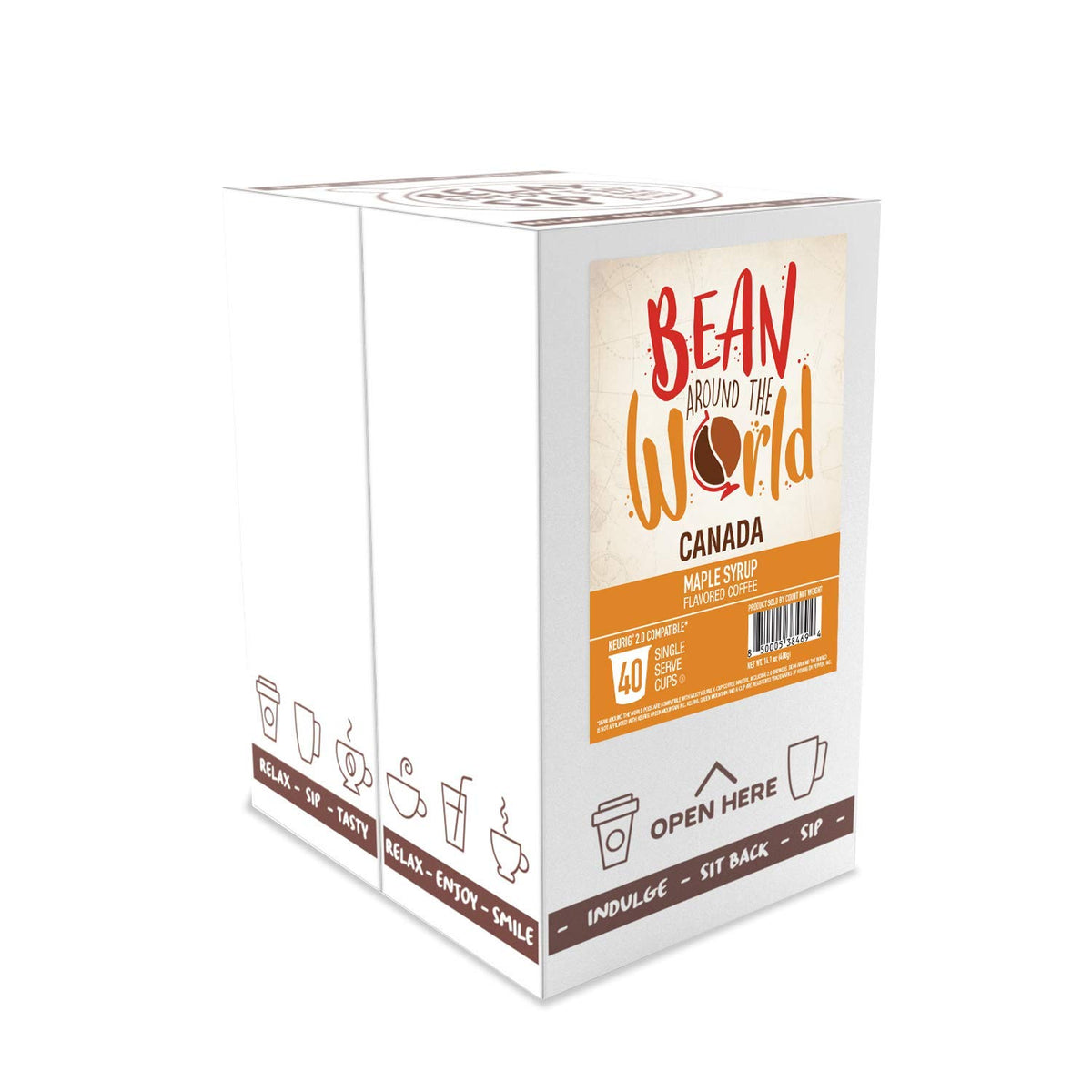 Bean Around The World Churros coffee pod, convenient single-serve aroma for breaks.