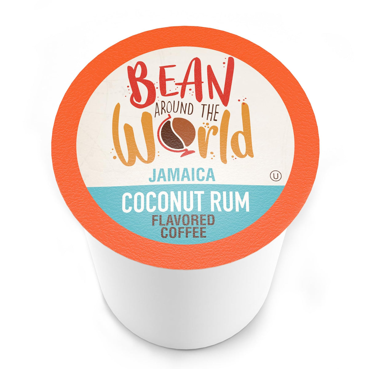 Bean Around The World Coconut Rum pod closeup highlights premium flavor and ease