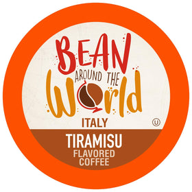 Bean Around The World Tiramisu coffee pod ready for single-serve Keurig brewing