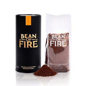 Bean of Fire El Salvador Red Bourbon Honey ground coffee bag ready for daily brew.