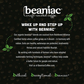 Beaniac 72-count coffee pods pack for households or offices.