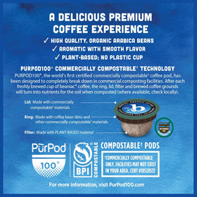 Beaniac Organic Arabica pods captured for a fresh aroma in every brew.