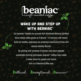 Beaniac eco-friendly packaging demonstrates simple disposal and organized storage.