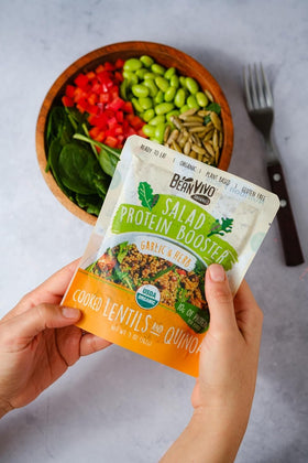 BeanVIVO 5oz pouch portion ready to toss into bowls.