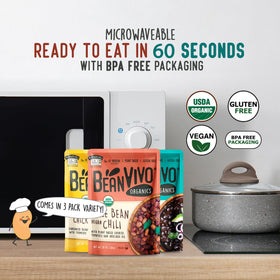 BeanVivo Variety 3 Pack serving bowls with all three flavors