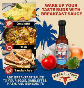 Bear and Burtons W Sauce marinade pantry shot emphasizes versatile use with steak and salads.