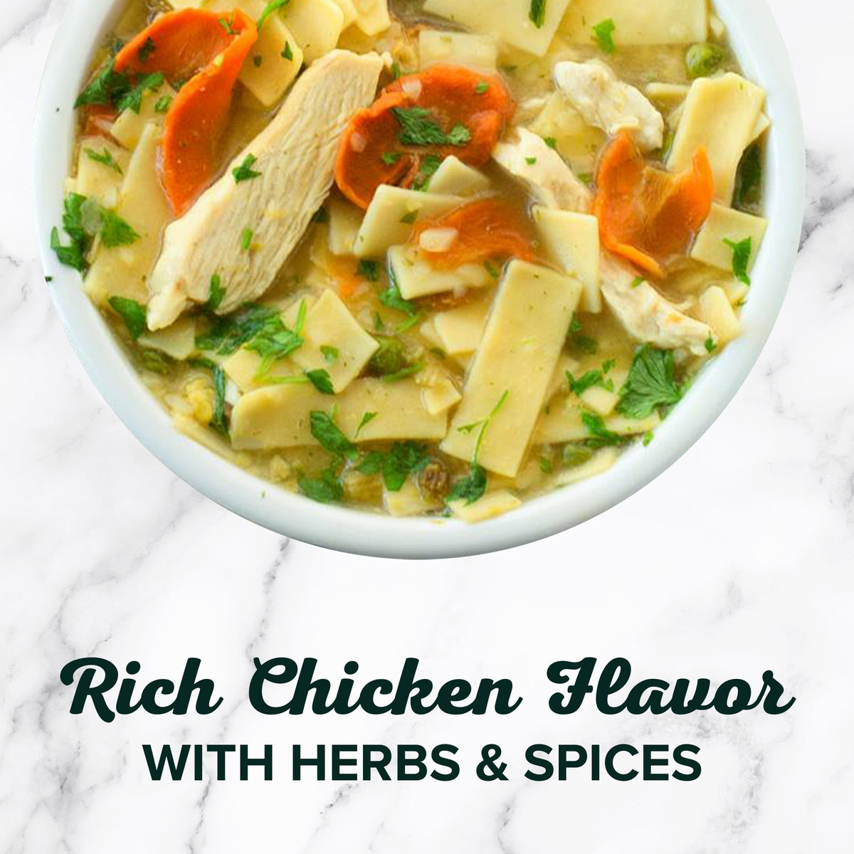 Bear Creek Chicken Noodle Soup Mix box front showing six-pack packaging