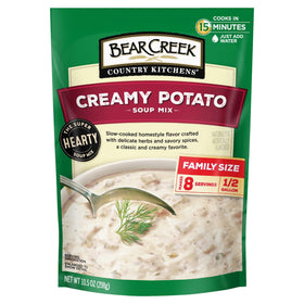 Bear Creek Creamy Potato Soup Mix pack of six, convenient pantry staple for quick meals.