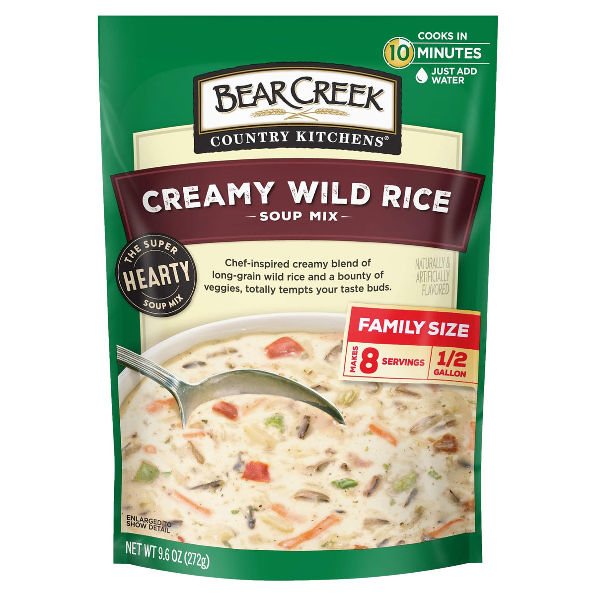 Bear Creek Creamy Wild Rice Soup Mix pack of 6 for quick weeknight meals.