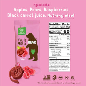 BEAR Dried fruit texture, vitamins and fiber visible in close-up.