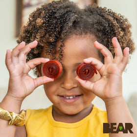 BEAR fruit rolls lunchbox scene showcases quick, tasty kid-friendly snack
