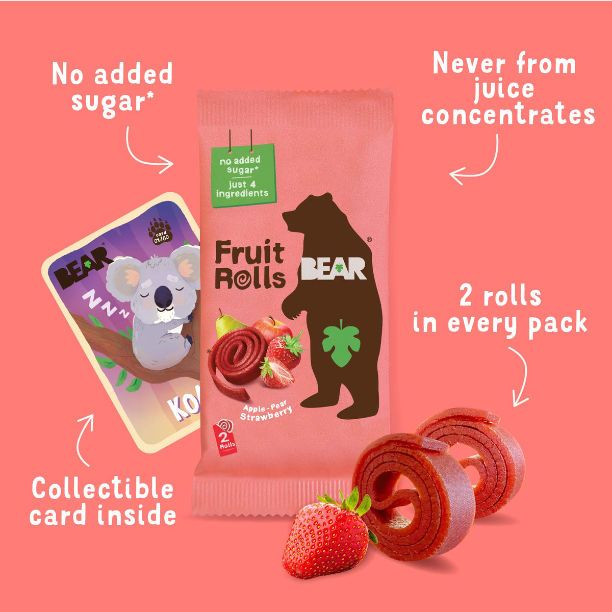 BEAR two rolls per pack image demonstrates convenient portion control