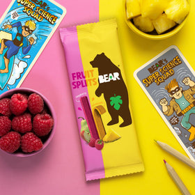 BEAR Low-temperature baked fruit sticks — fiber-rich and satisfying.