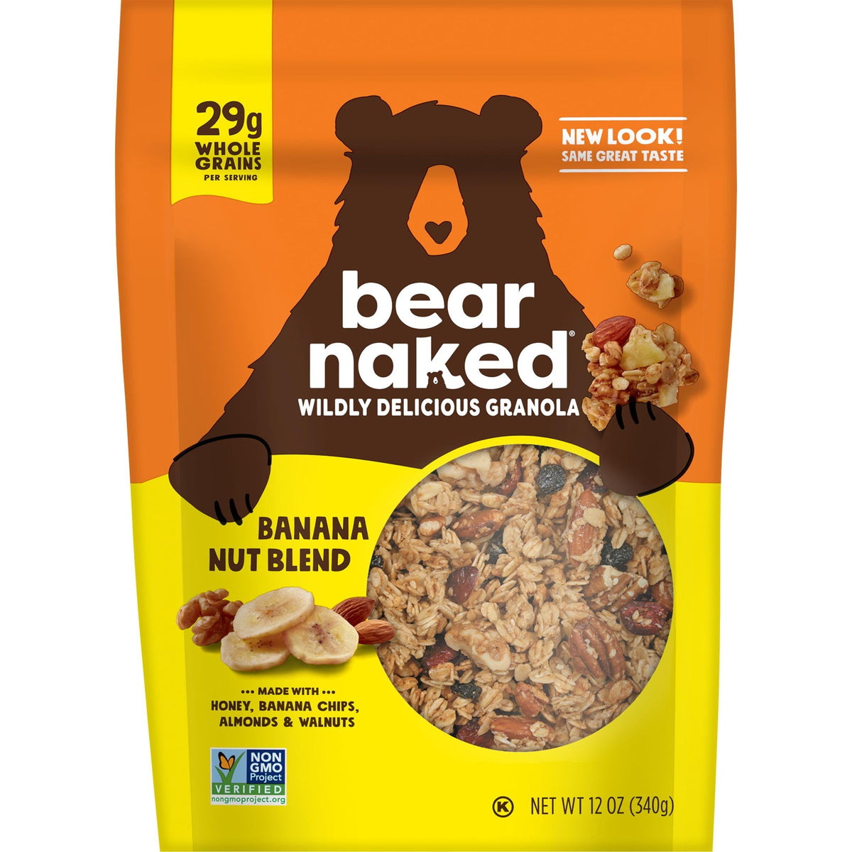 Bear Naked Banana Nut Granola box front with product details
