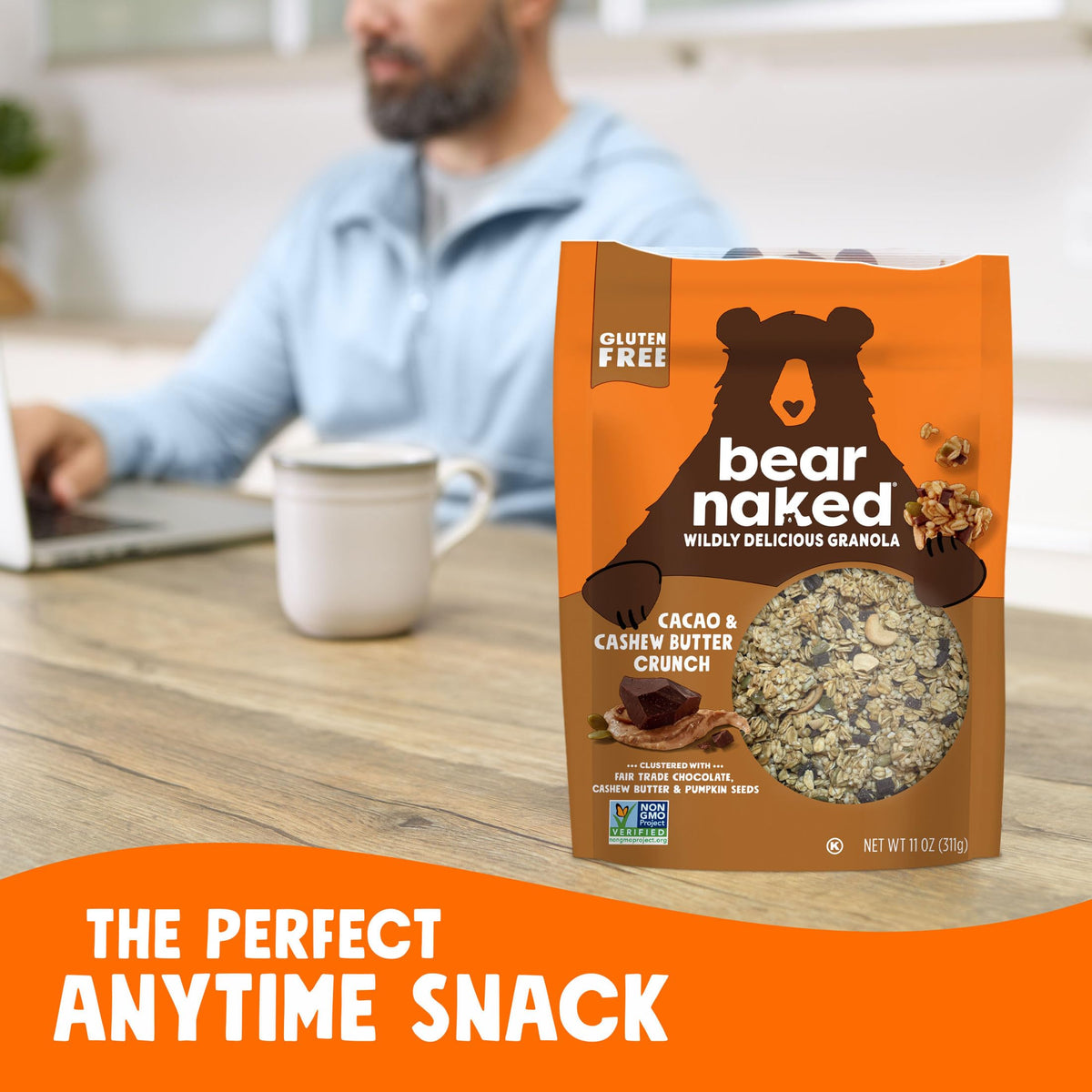 Bear Naked toasted pumpkin seeds close-up showing crunch.