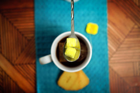 Bear Necessities lemon sugar cubes cocktail-ready for lemon spritz or whiskey sour.