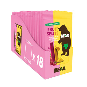 BEAR Raspberry Pineapple Fruit Splits pack — tasty real fruit snack for lunchboxes.