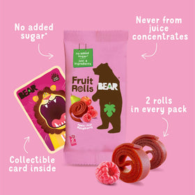 BEAR Real Fruit Snack ingredients label highlighting simple, real fruit ingredients.