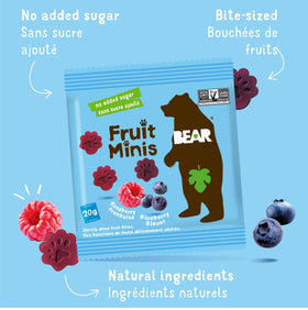 BEAR Real Fruit Snack Minis lunchbox-ready image promotes kid-friendly snacking.