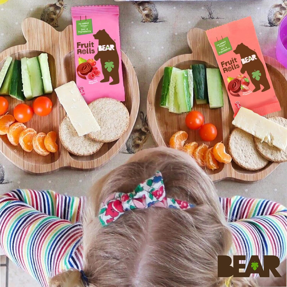 BEAR Real Fruit Snack Rolls Strawberry kids enjoy a tasty, convenient treat.