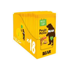 BEAR Real Fruit Snack Rolls tropical pack in lunchbox, convenient fruit snack for kids.