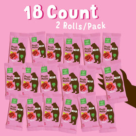 BEAR vegan gluten-free snack rolls with raspberry flavor for clean eating.