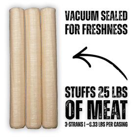 Bearded Butchers three-strand pack provides 25 lbs total capacity for batch sausage making.