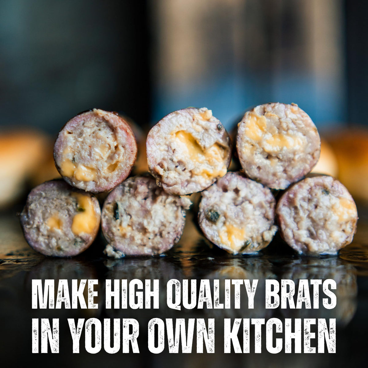 Bearded Butchers 32mm casings close up texture for tender bite.