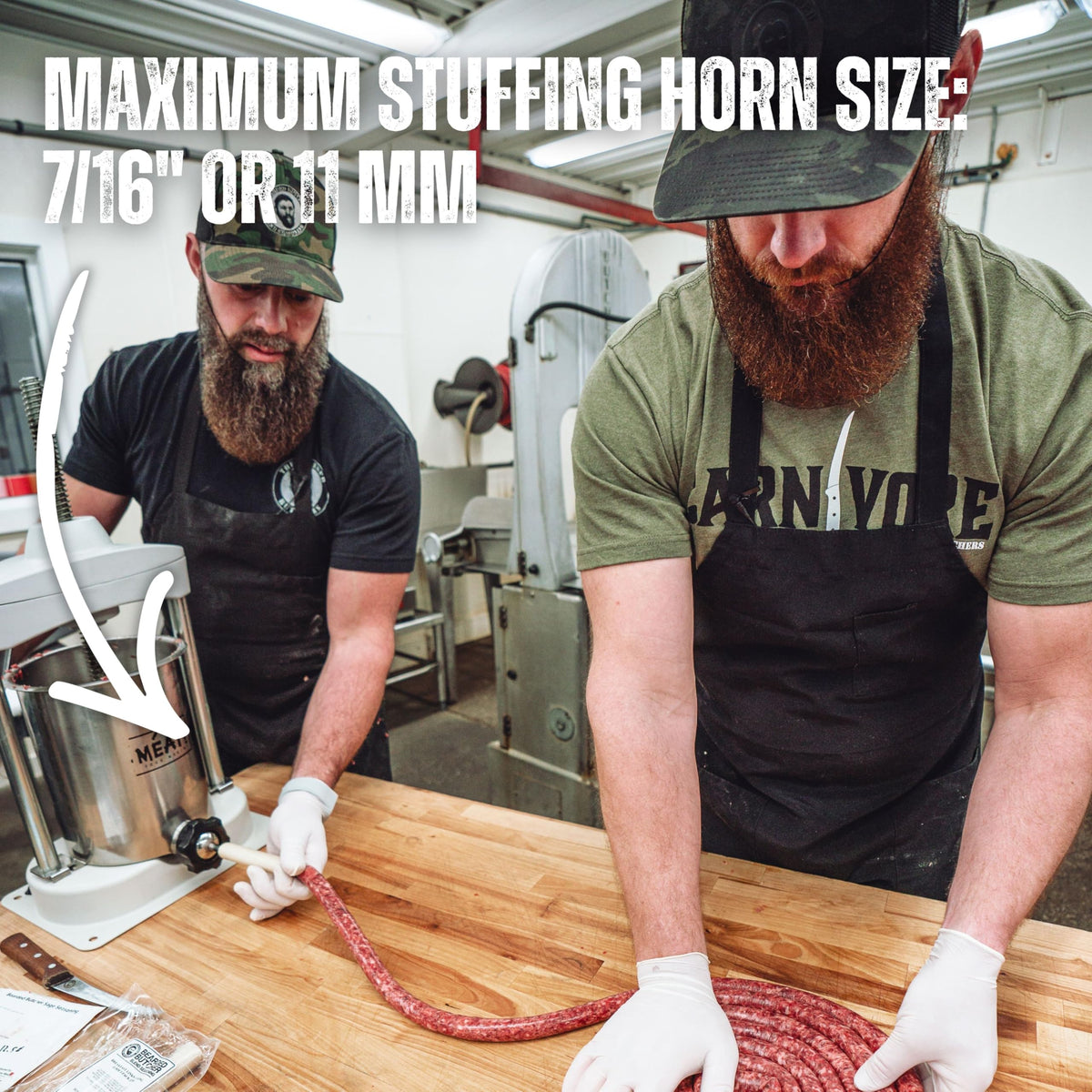 Fits on a 7/16 inch stuffing horn for smooth extrusion during stuffing.