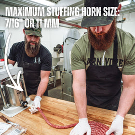 Fits on a 7/16 inch stuffing horn for smooth extrusion during stuffing.