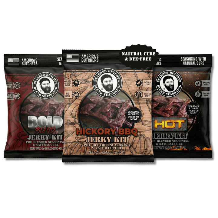 Bearded Butcher Blend Jerky Hickory BBQ packet for flavorful home curing and smoking
