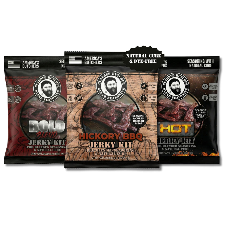 Bearded Butcher Blend Jerky Hickory BBQ packet for flavorful home curing and smoking