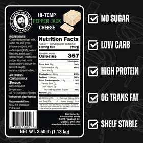 Bearded Butcher Blend pepper jack cheese cubes 1/4 inch for even blending.